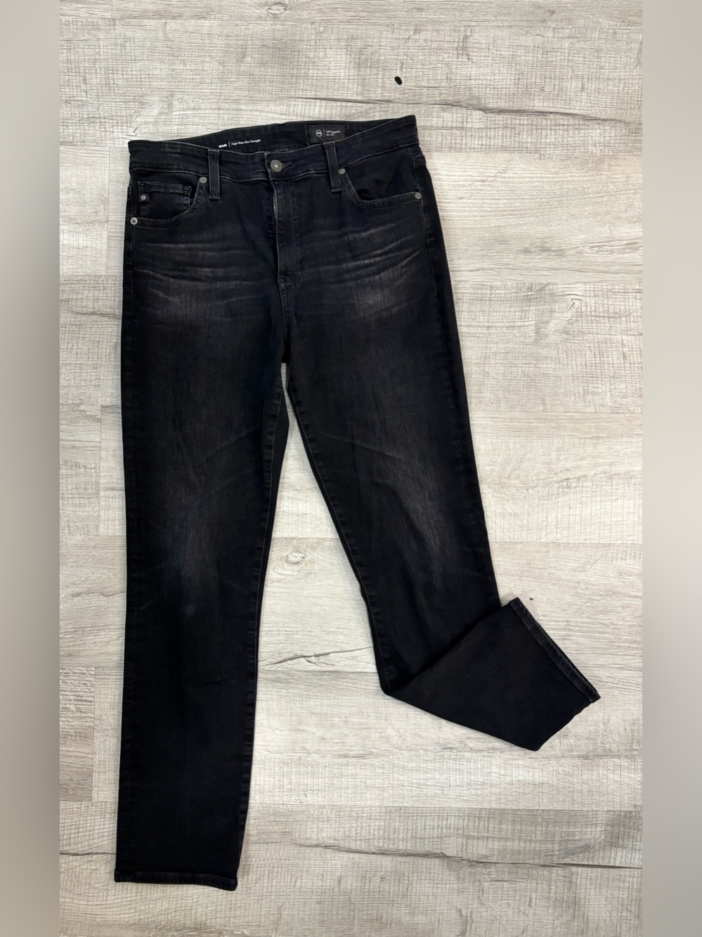 AG Adriano Goldschmied Women's Straight Leg Jeans - Black